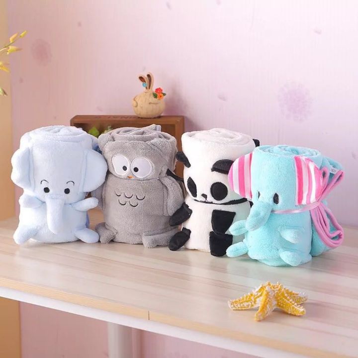 ตุ๊กตาผ้าห่มนุ่ม-ผ้าห่มพกพา-ลายสัตว์-ของขวัญ-น่ารัก-animals-blanket-worldwearing