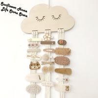 Nordic Wooden Cloud Baby Hair Clips Holder Princess Girls Hairpin Hairband Storage Pendant Jewelry Organizer Wall Ornaments