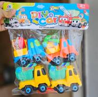 รถของเล่นเด็ก รถก่อสร้างของเล่นเด็ก เซ็ทรถ 4 คัน รถแบบ DIY พร้อมอุปกรณ์ช่าง ของเล่นเด็กผู้ชาย***สินค้าพร้อมส่ง