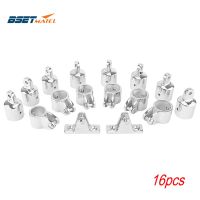 16 PCS Universal 4-Bow Bimini Top Stainless Steel 316 Marine Hardware Set Deck Hinge Jaw Slide Eye End Fitting Boat Accessories Accessories