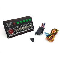 Car Switch Panel for Racing Ignition Switch 6 Toggle Quick Off Switch Engine Start Button 6 Indicator Light 12V 40A