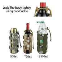 0.5L-2.5L Tactical Molle Water Bottle Bag Pouch Military Sport Cover Holster Outdoor Travel Kettle Bag