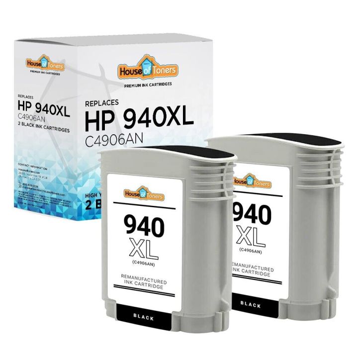 2-for-hp-940xl-c4906a-high-yield-black-inkjet-cartridge-for-8000-8500-printer-ink-cartridges