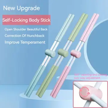 Self-locking Hunchback Posture Correction Yoga Shaping Stick Body Building  Pilate Open Back Cross Training Fitness