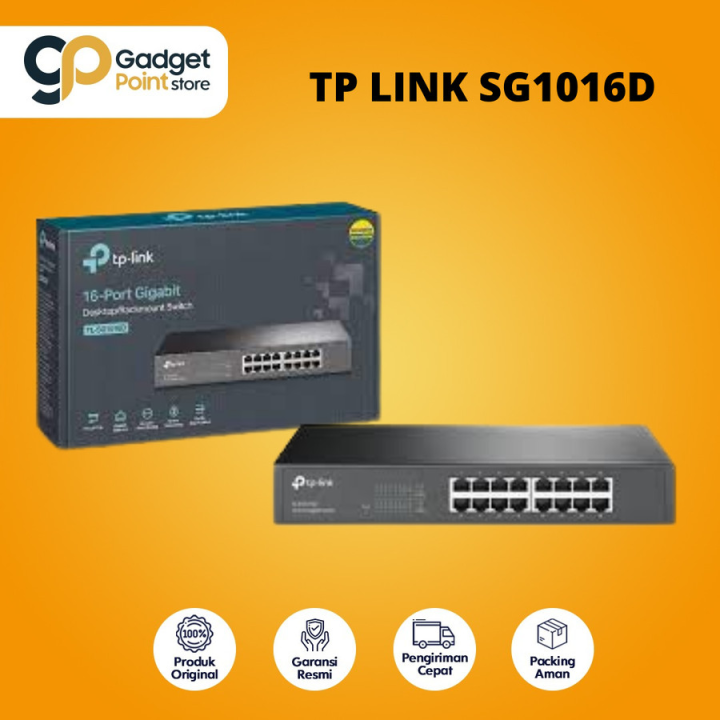 TP-LINK TL-SG1016D 16-Port Gigabit Desktop / Rackmount Switch HUB ...