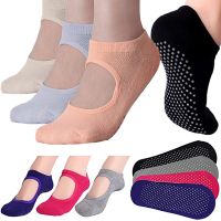 【YD】 Socks for with Grip and Non Toe Ballet Pilates Barre Combed Cotton