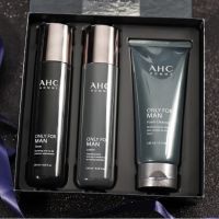 AHC mens skin care product set three-piece facial cleanser full set of oil control moisturizing care set