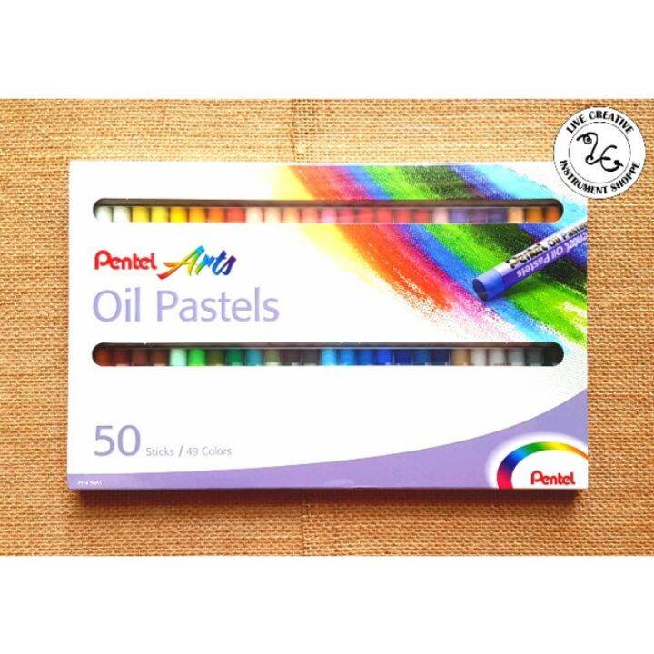 PENTEL ARTS Oil Pastel Set - 50 Colours (PHN-50) | Lazada