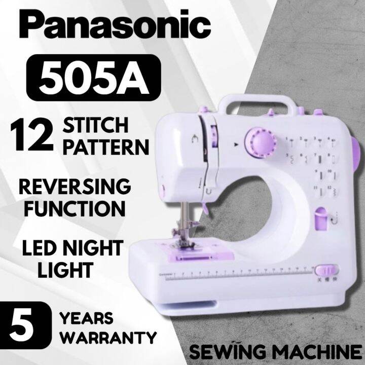 ⊙ PANASONIC sewing machine FHSM 505A pro upgraded 12 sewing portable ...