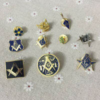 10pcs Different Freemason Masonic Lapel Pins Master Square Pin Badges Freemasonry Forget Me Not Masonic WW2 Masons