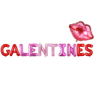 JOLLYBOOM Galenthaya ตกแต่งงานปาร์ตี้วัน,ลูกโป่ง Galentines ตกแต่งวันพรรคซัพพลายหัวใจฟอยล์บอลลูนริมฝีปากสีแดงสำหรับ GALENTINES ปาร์ตี้โสด