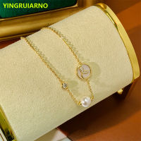 YINGRUIARNO Sterling Silver Bracelet Freshwater Pearl Natural Pearl Bracelet S925 Sterling Silver