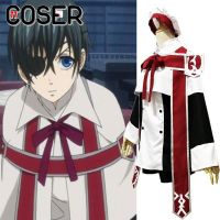 【COSER 77】ใหม่ชุดคอสเพลย์การ์ตูนอะนิเมะ Butler Ciel Phantomhive