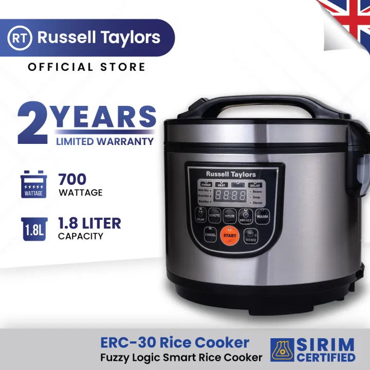 Russell Taylors Fuzzy Logic Smart Rice Cooker 1.8L ERC-30 (Steam Rack ...