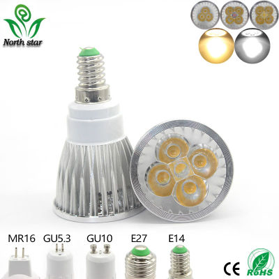1Pcs High Power Led Lamp E27 E14 GU10 9w 12w 15w Dimmable GU5.3 Led Spotlight 220V MR16 12V LED Bulb Lamp