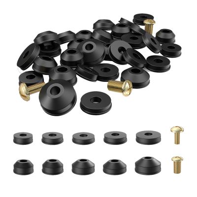 58-Pack Faucet Washers, Replacement Kit Washers and Brass Bibb Screws Assortment