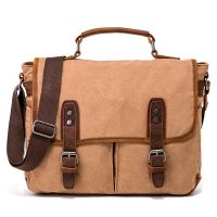 V5Vintage Canvas Bag Briefcase Europe And America Shoulder Messenger Bag