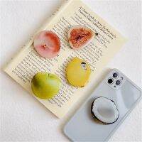 3D Epoxy Cartoon Fruits Coconut Expanding Stand Phone Holder Socket Fold Mobile Smartphones Pocket Desktop Phone Stand Holder