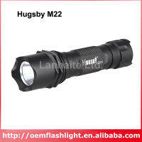 Hugsby M22 Cree XP-E R3 250 Lumens 1-Mode LED ไฟฉาย－สีดํา (1x18650 / 2x16340 / 2xCR123)