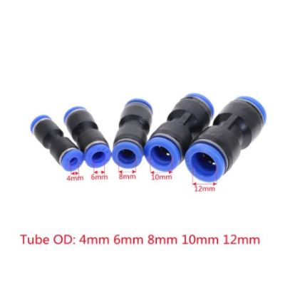 1PC Pneumatic fittings PY/PU/PV/PE/HVFF/SA Air water pipes and pipe connectors direct thrust 4 to12mm plastic hose quick Pipe Fittings Accessories