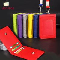 LAOO Dompet Koin คล้องคอสำหรับผู้ชายผู้หญิงอุปกรณ์สำหรับโรงเรียนสำนักงานบัตรโดยสารที่ต้องพร้อมสายคล้องบัตรที่จัดระเบียบซองใส่บัตรบัตรประชาชน