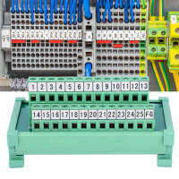 ขั้วต่อสายเคเบิลเทอร์มินัลบล็อกโมดูล PLC DB25P 35 มม. อุปกรณ์ไฟฟ้าราง DIN