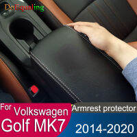 สำหรับโฟล์คสวาเกน VW g olf 7 Mk7ที่เท้าแขนรถคอนโซลปกเบาะสนับสนุนกล่องด้านบนเคลือบซับเสื่อกรณีรถสไตล์2014.-