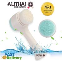 Alithai SANDEPIN Cleansing Brushes แปรงล้างหน้าลดสิวเสี้ยน แบบสองหัว ขนาดพกพา (blue)