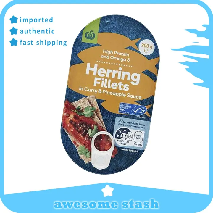 Woolworths Herring Fillets in Curry and Pineapple Sauce 200g