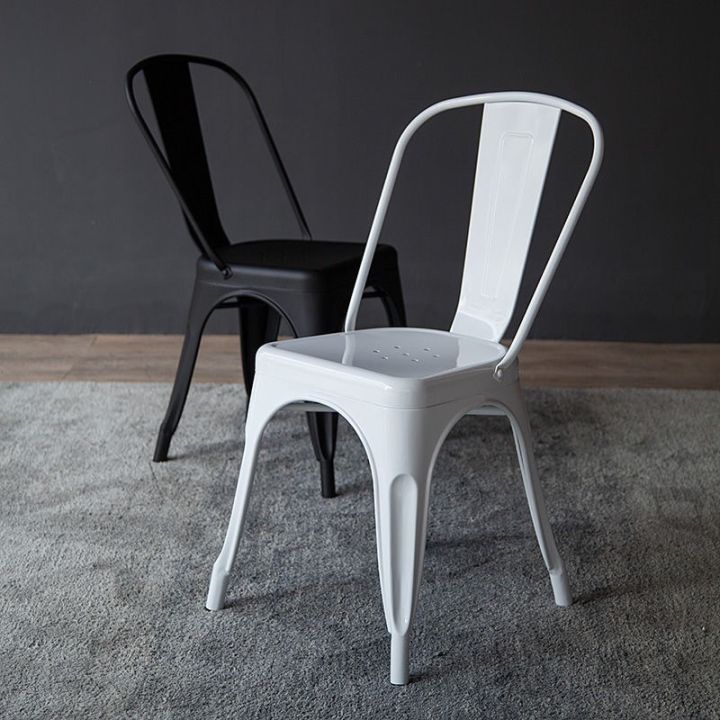 เก้าอี้บาร์เหล็ก-เก้าอี้บาร์ทันสมัย-เก้าอี้เหล็กมีพนักพิง-เก้าอี้บาร์สูง86-เก้าอี้คาเฟ่-เก้าอี้ร้านอาหาร-tolix-chair-พนักพิงกลางหลัง-chair