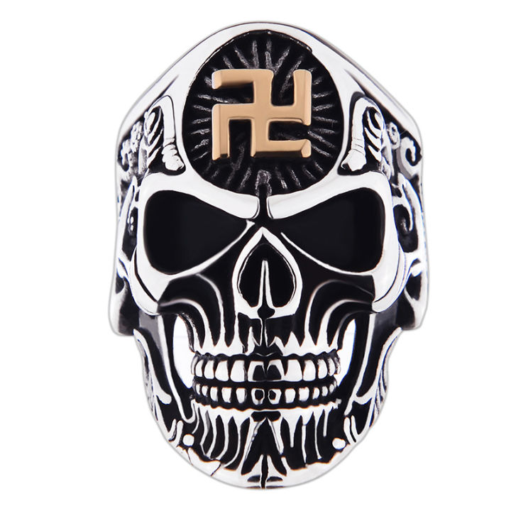 hip-hop-skull-ring-แหวนไทเทเนียมเหล็กกะโหลกศีรษะขนาดเล็ก-เครื่องประดับ-hip-hop-va1d