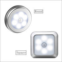 ใหม่6Leds อินฟราเรด PIR Motion Sensor ภายใต้ไฟตู้ไร้สายตรวจจับโคมไฟติดผนังอัตโนมัติเปิดปิดตู้เสื้อผ้าห้องครัวห้องนอนแสง