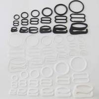 NBNNGW Multisizes Bra Buckle 100Pcs Clear/Black/White Adjustable Belt Buckles Plastic Sliders/Rings/Hook Underwear Supplies