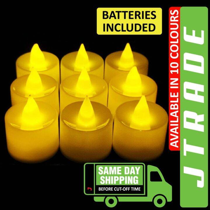 LED Candle Lilin LED Smokeless Candle Multicolor JTRADE Lazada