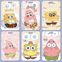 การ์ตูนอะนิเมะ Spongebob และ Patrick Star DIY นักเรียนโรงเรียนบัตรประจำตัวประชาชนมหาวิทยาลัยปกแข็งพนักงานบัตรประจำตัวผู้ถือบัตรทำงาน