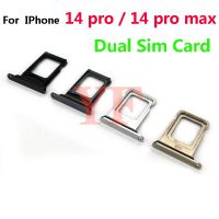 yivdje 10pcs SIM Card Tray For IPhone 14 pro / 14 Pro Max SIM Card Tray Slot Holder Adapter Socket Repair Parts