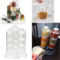 hotx【DT】 12 Spice Jar Carousel Spin Design Herb Spices Seasoning