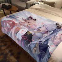 Genshin Impact Game Character Anime Blanket Lightweight Comfortable Soft Breathable Ultra Warm Blanket Bedding Travel