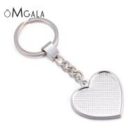 5pcs 30mm Double-sided heart Cabochon Blank Keychain Setting Pendant Base DIY Jewelry Making Handmade Jewellery Accessories DIY accessories and others