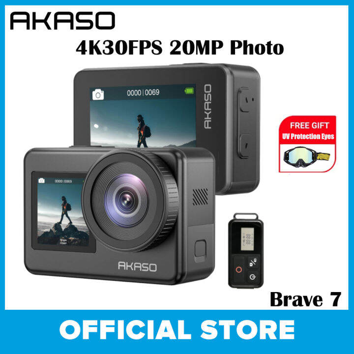 【Philippines in Stock】AKASO Brave 7 WIFI 4K30FPS 20MP WiFi External ...