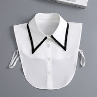 ใหม่ Lapel คอปลอม Vintage เสื้อที่ถอดออกได้สำหรับผู้หญิงเสื้อเสื้อกันหนาว False COLLAR Lapel TOP Neckwear Ties อุปกรณ์เสริม-Bajinde