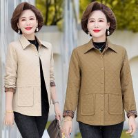 ✼▥✘ Leisure paragraphs short coat middle-aged lady in the spring and autumn 2022 new joker little mother cotton shirt jacket