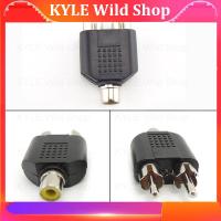 KYLE Wild Shop 2 RCA Y Splitter connector AV Audio Video Plug Converter cable Male Female Plug 2 in 1 Adapter