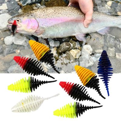 【hot】❦⊕▽ Fishing Bite Color Wide Application Soft Trout Artificial Worm Swimbait Supplies