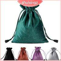 SHUIXINGZ สีดำสีดำ ถุงหูรูด 10x15cm 8x10cm ถุงเก็บเครื่องประดับ การจัดระเบียบโซลูชั่น กำมะหยี่ของเรา ถุงของขวัญ การจัดระเบียบและการจัดเก็บ