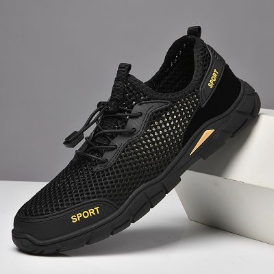 2023 Fashion Summer Shoes Men Casual Shoes Air Mesh Outdoor Breathable Slip-on Man Flats Sneakers Comfortable Water Loafers