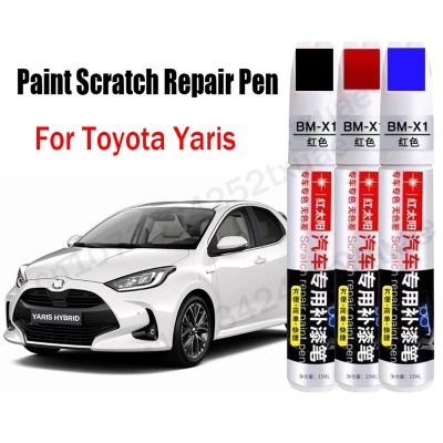 【LZ】ﺴ☄﹍  Car Paint Scratch Repair Pen for Toyota Yaris Touch-Up Pen Black White Blue Gray Red Silver Paint Care Accessories