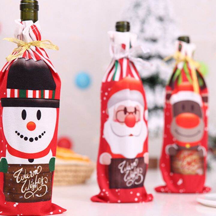 6-pcs-christmas-wine-bags-reusable-christmas-wine-bottle-covers-with-6pcs-drawstrings-reindeer-santa-pattern