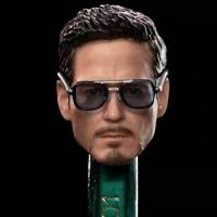 1/12 tony stark man head sculpt w/แว่นกันแดด 6 shf male โมเดลตุ๊กตาของเล่นสําหรับเด็ก