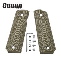 Guuun 1911 Grips （ 1911 กำด้ามปืน ） G10 Full Size Ambi Safety Cut Big Scoop Sunburst Texture